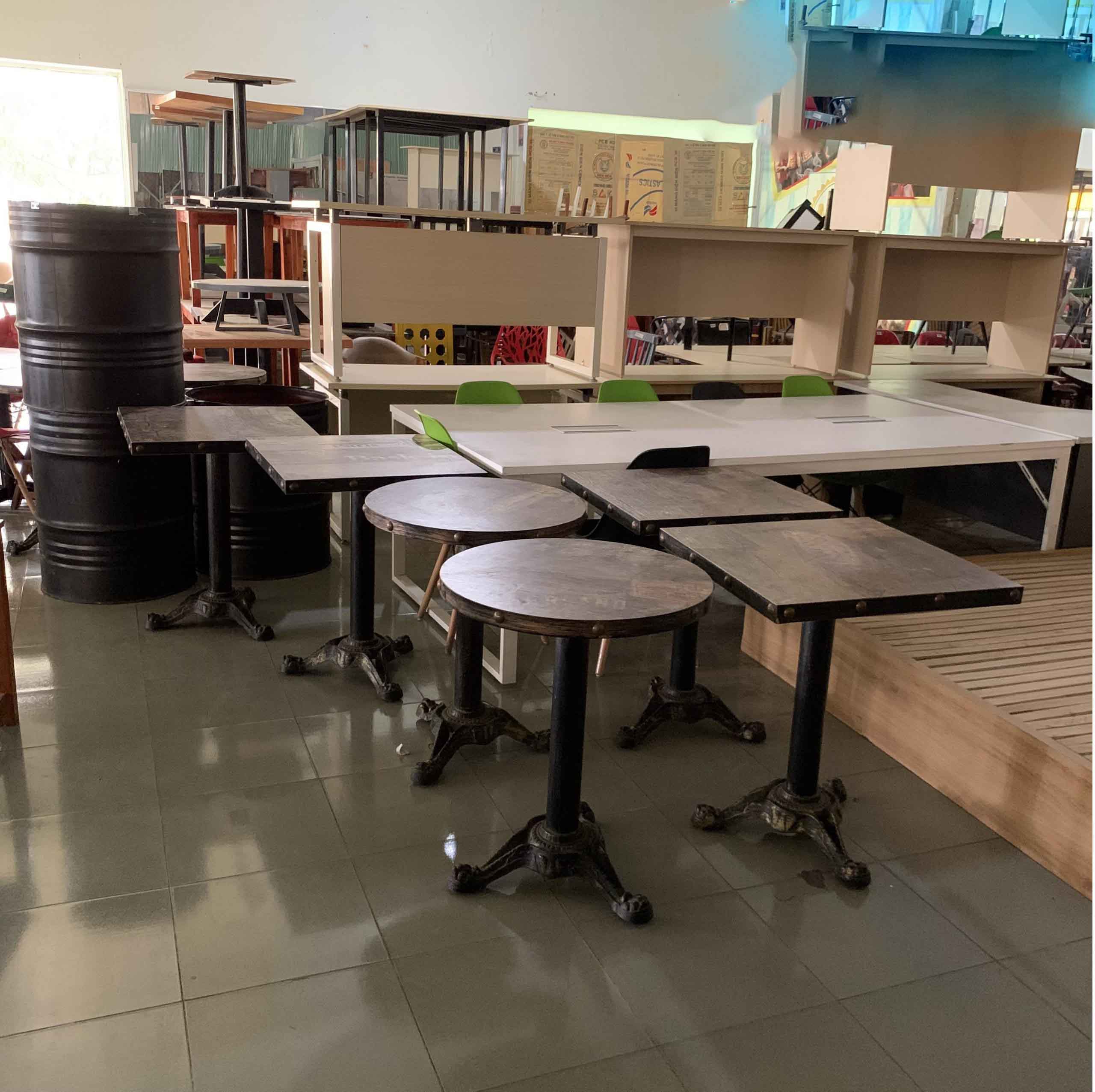 Bàn cafe vuông mặt gỗ Bàn cafe vuông mặt gỗ